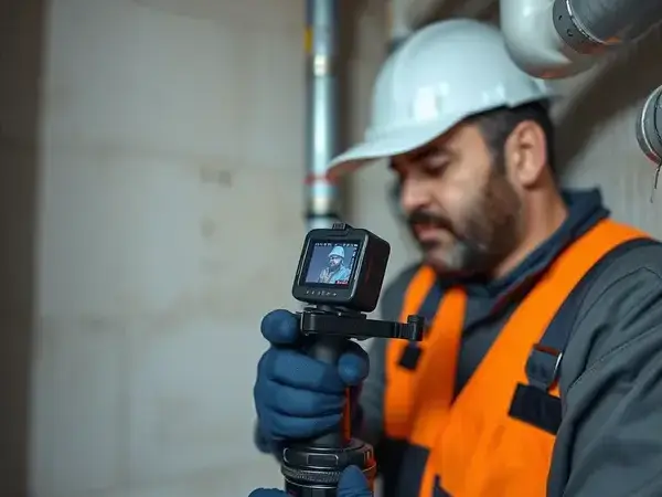 排水管の点検作業